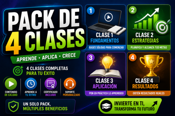 Pack de 4 Clases